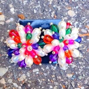 Colorful Vintage Clip-on EARRINGS